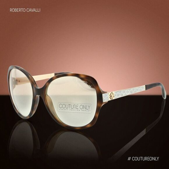 New Roberto Cavalli Women Oversized Havana Brown Snake Sunglasses RC649S-52L - Picture 6 of 8